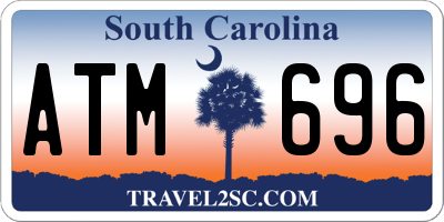SC license plate ATM696