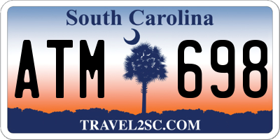 SC license plate ATM698