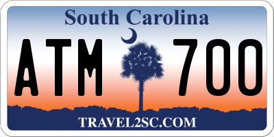 SC license plate ATM700
