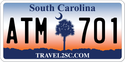 SC license plate ATM701