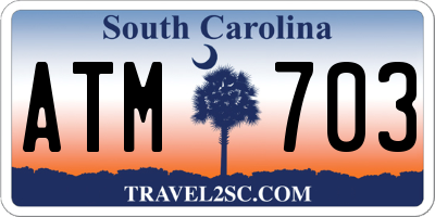 SC license plate ATM703