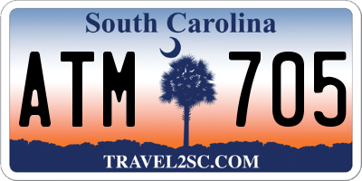 SC license plate ATM705