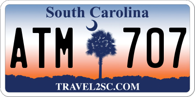 SC license plate ATM707