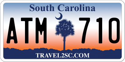 SC license plate ATM710