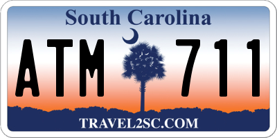 SC license plate ATM711