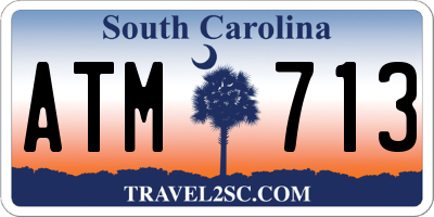 SC license plate ATM713