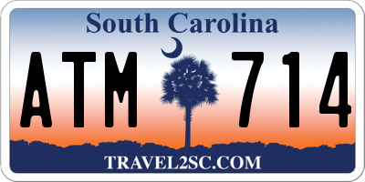 SC license plate ATM714