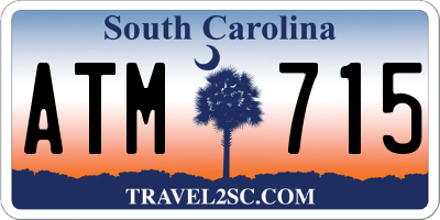 SC license plate ATM715