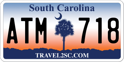 SC license plate ATM718
