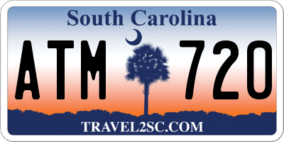 SC license plate ATM720