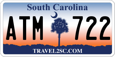 SC license plate ATM722