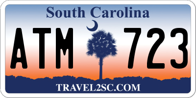 SC license plate ATM723