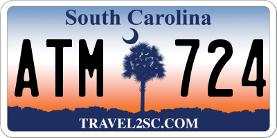 SC license plate ATM724