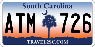 SC license plate ATM726