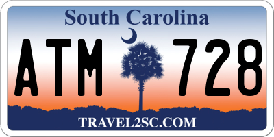 SC license plate ATM728
