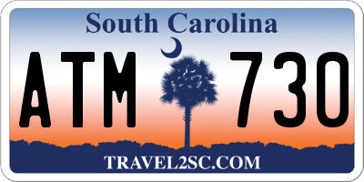 SC license plate ATM730