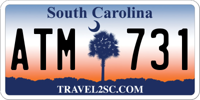 SC license plate ATM731