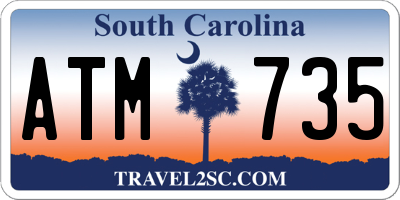 SC license plate ATM735