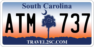 SC license plate ATM737