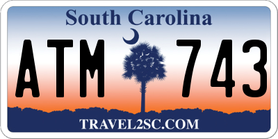 SC license plate ATM743