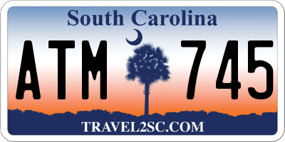 SC license plate ATM745