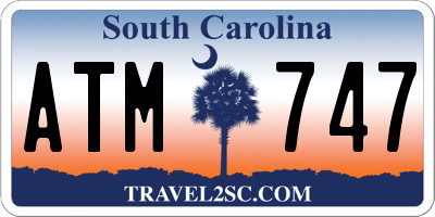 SC license plate ATM747