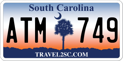 SC license plate ATM749