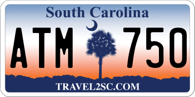 SC license plate ATM750