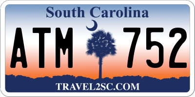 SC license plate ATM752