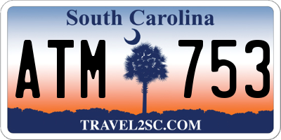 SC license plate ATM753
