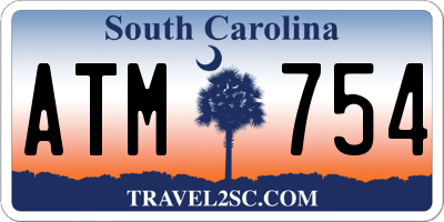 SC license plate ATM754