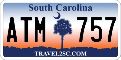 SC license plate ATM757