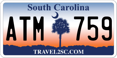 SC license plate ATM759