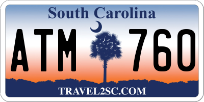 SC license plate ATM760