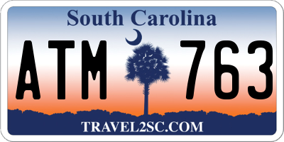 SC license plate ATM763