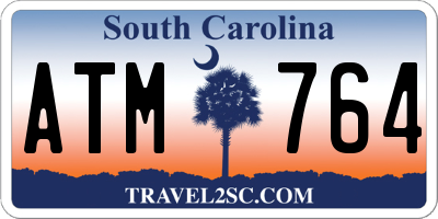 SC license plate ATM764