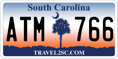 SC license plate ATM766