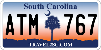 SC license plate ATM767
