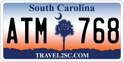 SC license plate ATM768