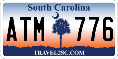 SC license plate ATM776