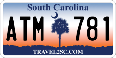 SC license plate ATM781