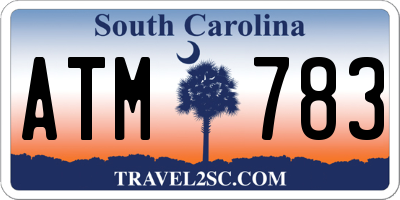 SC license plate ATM783