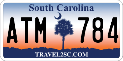 SC license plate ATM784
