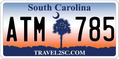 SC license plate ATM785