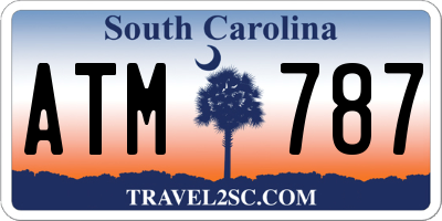 SC license plate ATM787