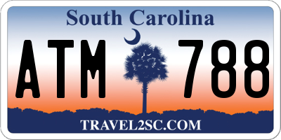 SC license plate ATM788
