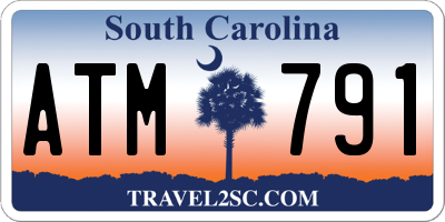 SC license plate ATM791