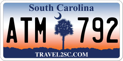 SC license plate ATM792