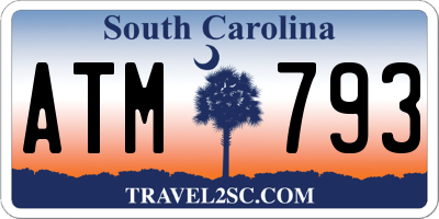 SC license plate ATM793