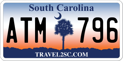 SC license plate ATM796